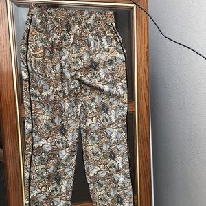Zara Neutral Floral Trousers